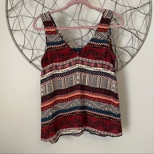 Multi colored striped tank top